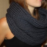 patron gratuit tricot snood femme