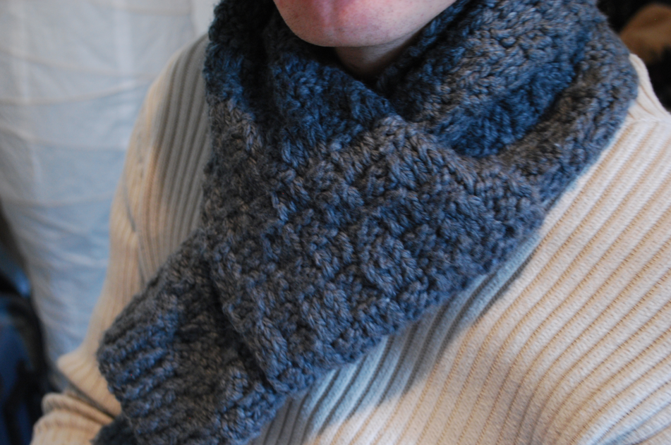 patron de foulard pour homme au tricot