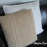 patron gratuit tricot coussin