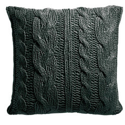 modele coussin tricot torsade