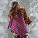 patron gratuit tricot poncho femme