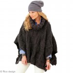 patron gratuit tricot poncho femme