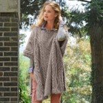 patron gratuit tricot poncho femme