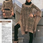 patron gratuit crochet poncho