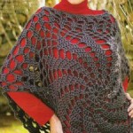 patron gratuit crochet poncho