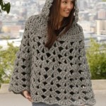 patron gratuit crochet poncho