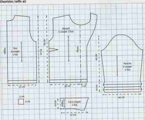 patron gratuit de chemisier femme