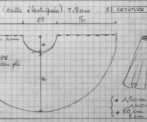 patron gratuit couture jupe évasée