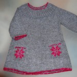 patron gratuit tricot robe 2 ans